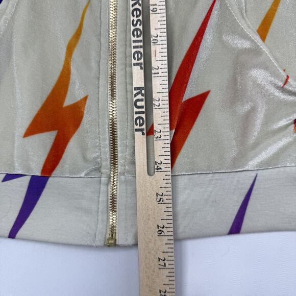 Aviator Nation Hoodie Womens XL Lightning Bolt Full Zip Velvet Jacket USA Velvet - Picture 6 of 12